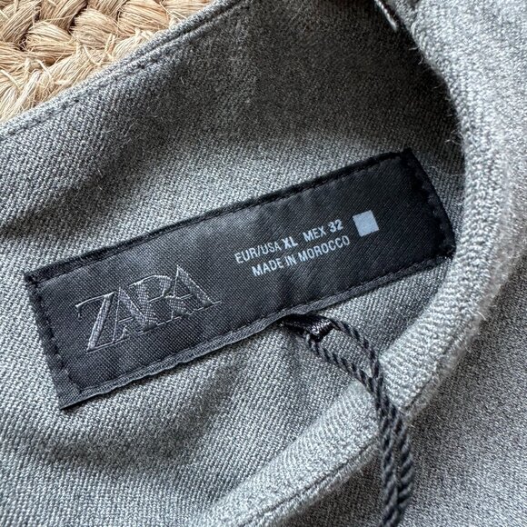 ZARA Gray Draped Midi Dress – Size XL – New With Tags (2121/023/811) 🩶 - Picture 10 of 16